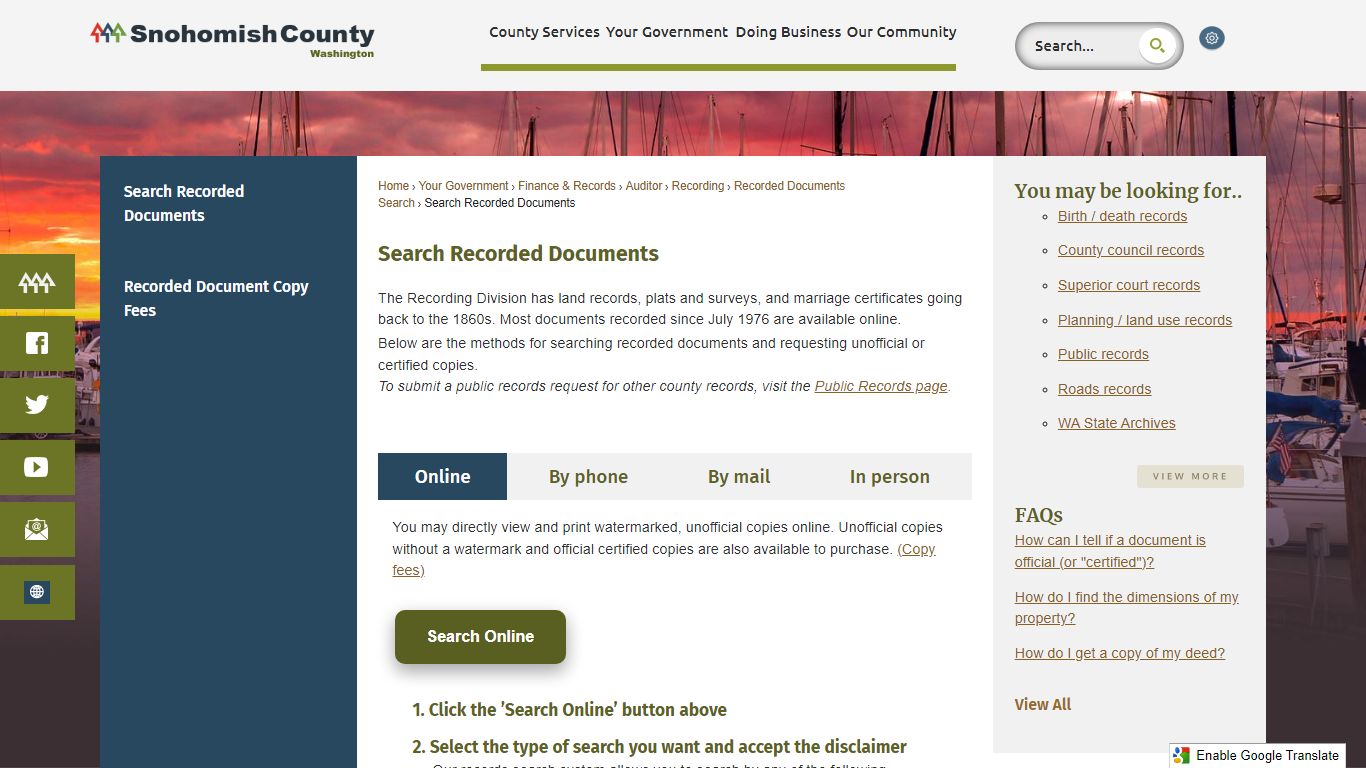 Search Recorded Documents | Snohomish County, WA ...